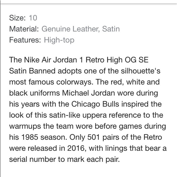 Air Jordan 1 satin, #168 of 501. Very rare. Only worn a few times. - Picture 2 of 9